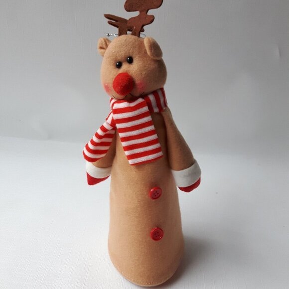 Blushing Rudolph Reindeer Christmas Tree Topper - Picture 1 of 4